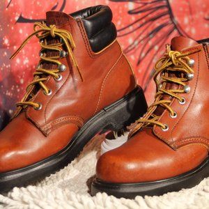 Vintage Red Wing SuperSole Steel Toe Boots Men 5.5B Women's 7B Built 2002